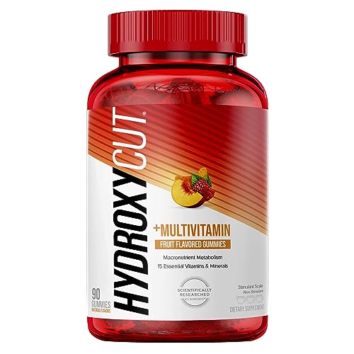 Hydroxycut Caffeine-Free Gummy for Women & Men | 15 Essential Vitamins & Minerals | Metabolism | 90 Count (Pack of 1)
