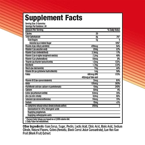 Hydroxycut Caffeine-Free Gummy for Women & Men | 15 Essential Vitamins & Minerals | Metabolism | 90 Count (Pack of 2)