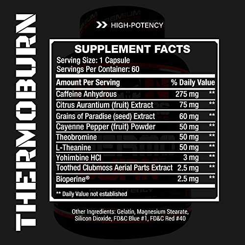 Thermogenic Fat Burners for Men/Women - Strongest Appetite Suppressant for Weight Loss - Metabolism Boosting - Hardcore Carb Blocker and Focus Supplement - Keto Pills - 60 Veggie Capsules