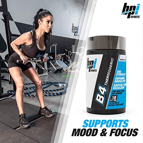 BPI Sports B4 â Extra-Strength Fat Burner â Keto-Friendly â Appetite Suppressant â Caffeine, Niacin, Quercetin, Yohimbine â 30 Servings â 710mg