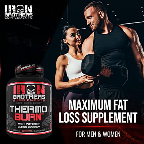 Thermogenic Fat Burners for Men/Women - Strongest Appetite Suppressant for Weight Loss - Metabolism Boosting - Hardcore Carb Blocker and Focus Supplement - Keto Pills - 60 Veggie Capsules