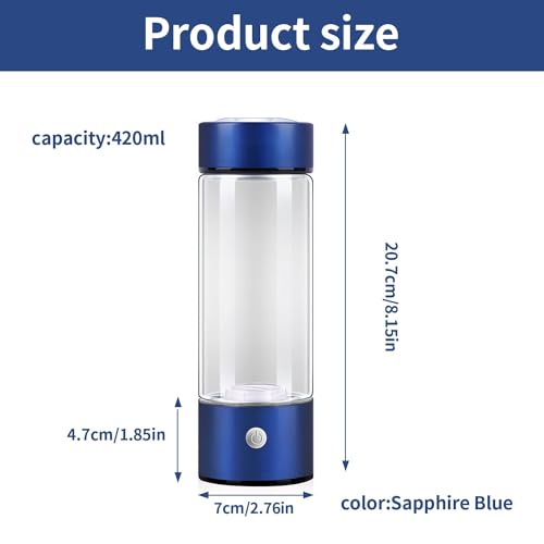 Blue Hydrogen Water Bottle for Health on-the-go
