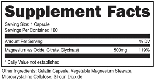 Bucked Up Magnesium Complex 500mg - 180 Capsules