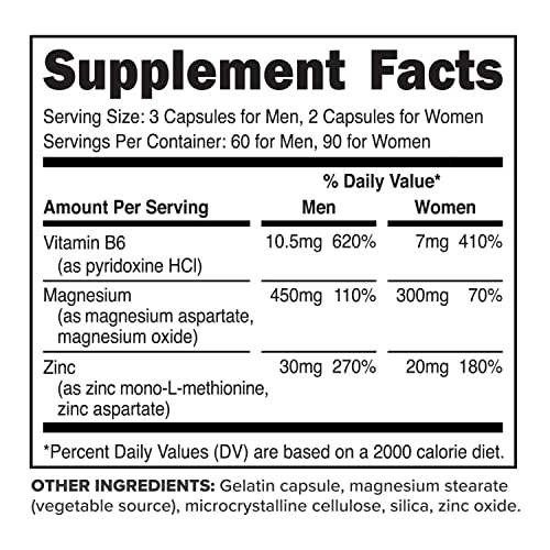 PrimaForce ZMA Supplement, Zinc for Immune Support, Muscle Recovery and Endurance Supplement for Men and Women, Zinc and Magnesium Supplement, 180 Count