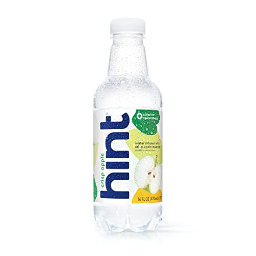 Hint Water Crisp Apple, Pure Water Infused with Crisp Apple, Zero Sugar, Zero Calories, Zero Sweeteners, Zero Preservatives, Zero Artificial Flavors, 16 Fl Oz (Pack of 12)