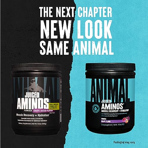 Animal Juiced Aminos - 6g BCAA/EAA Matrix Plus 4g Amino Acid Blend for Recovery and Improved Performance - Grape- 30 Servings