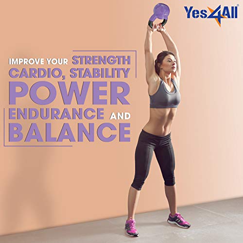 Yes4All Vinyl Coated Kettlebell Set, Ideal for Full Body Workout