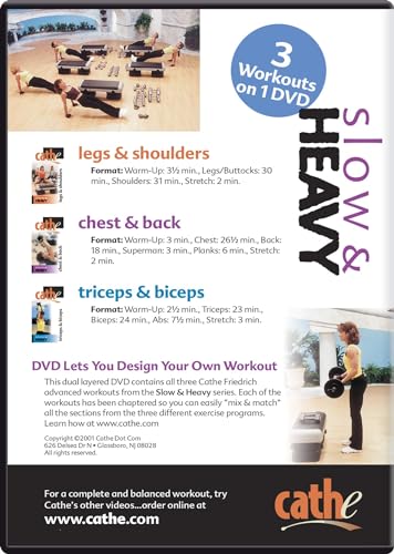 Cathe Friedrich Slow & Heavy Strength DVD - 3 Workouts