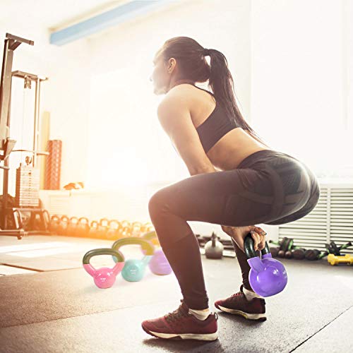 Yes4All Vinyl Coated Kettlebell Set, Ideal for Full Body Workout