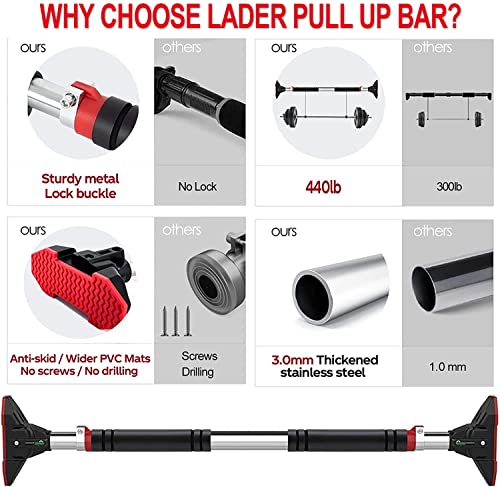 LADER Doorway Pull Up Bar - Home Gym Workout