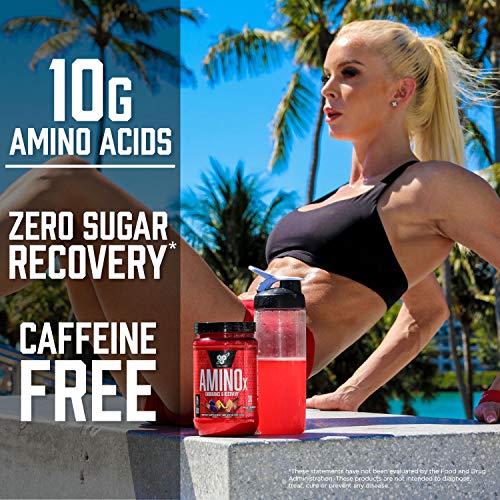 BSN Amino X Muscle Recovery & Endurance Powder with BCAAs, 10 Grams of Amino Acids, Keto Friendly, Caffeine Free, Flavor: Fruit Punch, 70 servings (Packaging may vary)