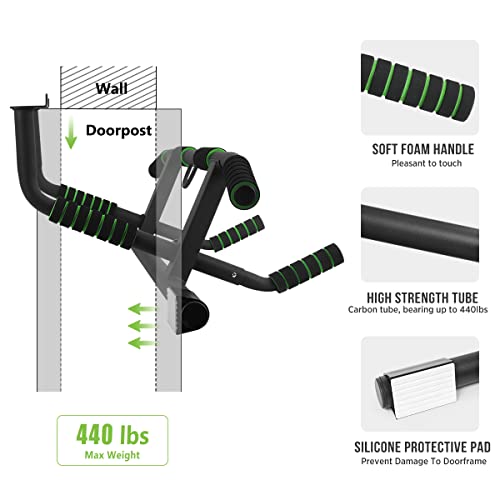 2024 Upgrade Multi-Grip Pull Up Bar with Smart Hooks