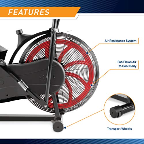 Red and Black Marcy Air Resistance Fan Exercise Bike