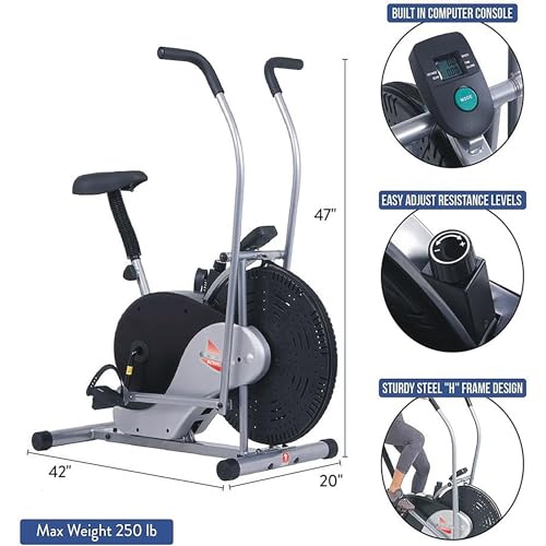 Body Rider Fan Bike with Comfortable Seat for Home Gym