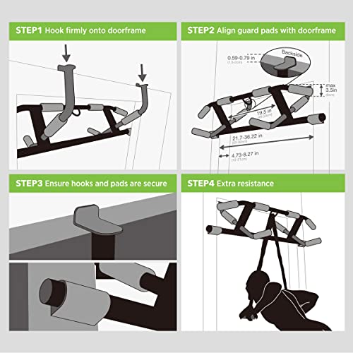 2024 Upgrade Multi-Grip Pull Up Bar with Smart Hooks