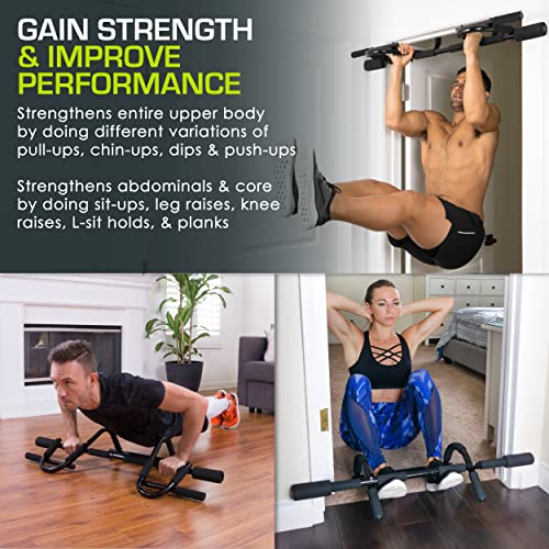 ProsourceFit Multi-Grip Chin-Up/Pull-Up Bar: Heavy Duty Trainer