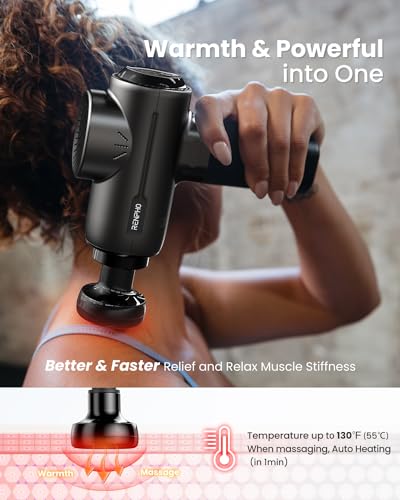 RENPHO Massage Gun with Heat, Mini Deep Tissue Massager