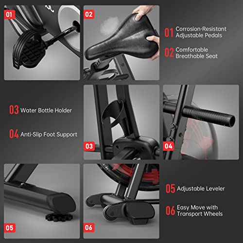 JOROTO Water Exercise Bike - Bluetooth, Heart Rate Tracking