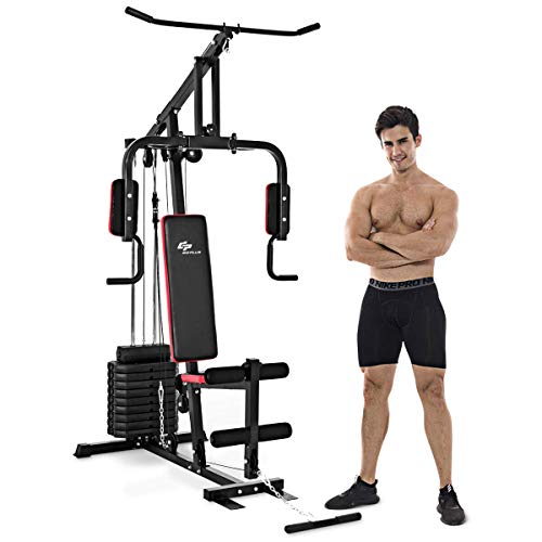 Goplus Home Gym System for Total Body Fitness