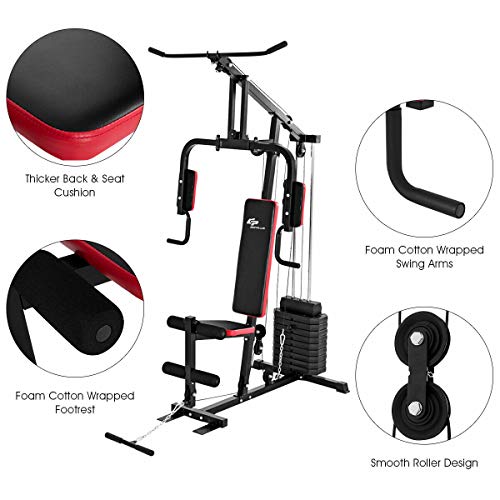 Goplus Home Gym System for Total Body Fitness