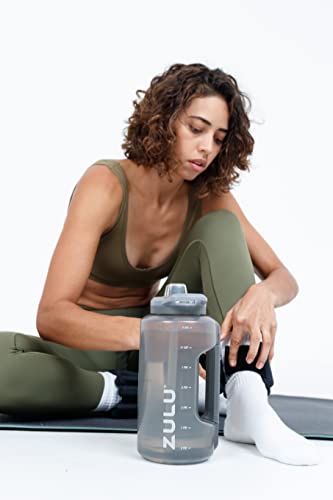 ZULU 64oz Half Gallon Water Bottle, Grey