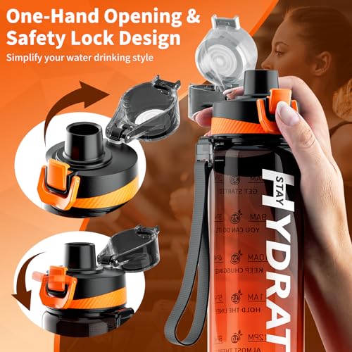 32 oz Motivational Water Bottle for Fitness Enthusiasts