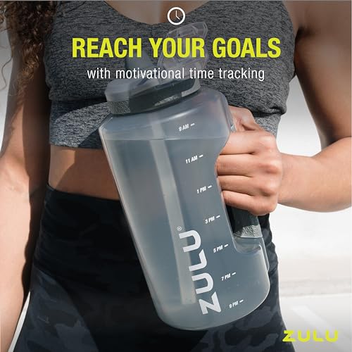 ZULU 64oz Half Gallon Water Bottle, Grey