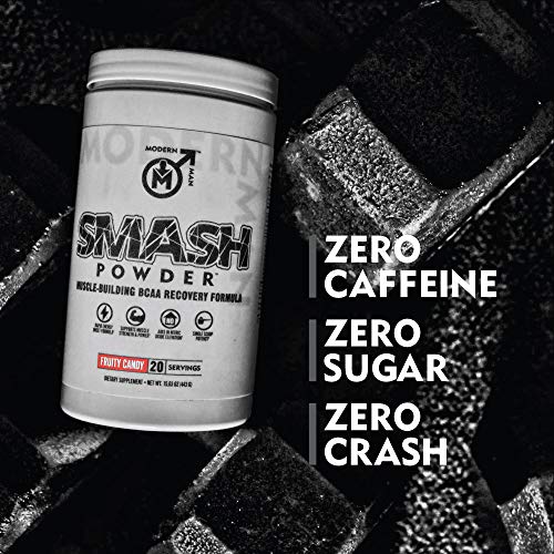 Modern Man BCAA Powder - Muscle Building Post Workout Recovery Supplement with Essential and Branched Chain Amino Acids, Train Longer, Recover Faster, Grow Bigger - with PeakO2, Amino9, and Carb10