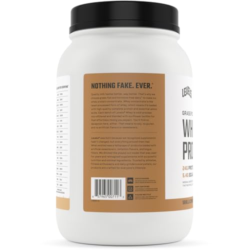 Levels Grass Fed 100% Whey Protein, No Hormones, Vanilla Cinnamon, 2LB