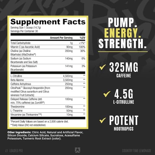 Ryse Loaded Pre Workout Powder | Energy & Focus | 30 Servings