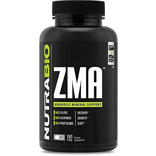 NutraBio ZMA Supplement ? 180 Capsules