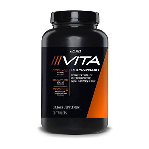 JYM Sports Multivitamin Supplement Tablets - Vitamins A, C, E, and K | JYM Supplemental Science | 60 Tablets