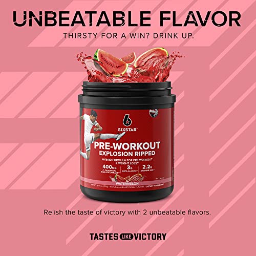 Six Star Explosion Pre Workout, Powerful Pre Workout Powder with Extreme Energy, Focus and Intensity , 30 Servings, 5.91 oz