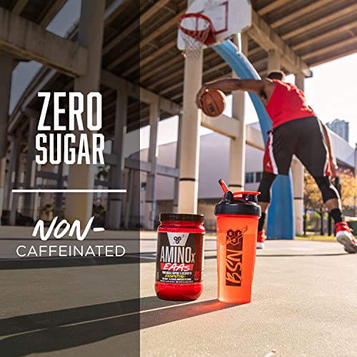 BSN Amino X EAAs, Muscle Recovery and Endurance, 10g Essential Amino Acids, 5g BCAAs, Zero Sugar, Caffeine Free, Jungle Juice, 13.2oz, 25 Servings