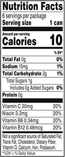 V8 +Energy, Healthy Energy Drink, Natural Energy from Tea, Diet Cranberry Raspberry, 8 Fl Oz (Pack of 6)