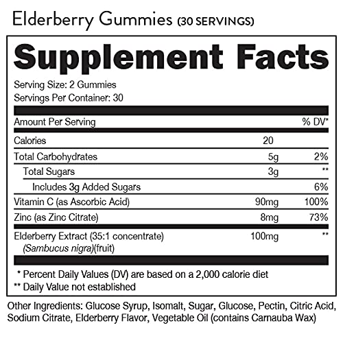 Elderberry Gummies: Boost Immunity, 100mg, 60 Gummies