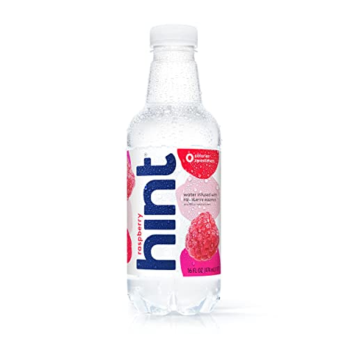 Hint Water Raspberry (Pack of 12), 16 Ounce Bottles, Pure Water Infused with Raspberry, Zero Sugar, Zero Calories, Zero Sweeteners, Zero Preservatives, Zero Artificial Flavors