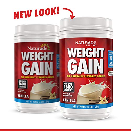 Naturade All-Natural Weight Gain Instant Nutrition Drink Mix, Vanilla, 40.6 Ounce