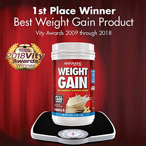 Naturade All-Natural Weight Gain Instant Nutrition Drink Mix, Vanilla, 40.6 Ounce