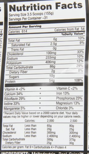 Real Gains Weight Gainer with Complex Carbs and Whey-Micellar Casein Protein Matrix Cookies & Cream 10.6#