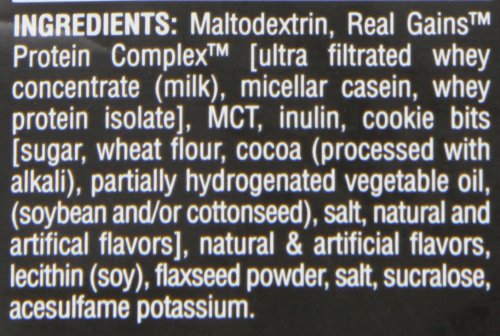 Real Gains Weight Gainer with Complex Carbs and Whey-Micellar Casein Protein Matrix Cookies & Cream 10.6#