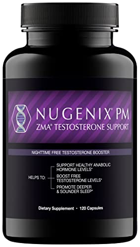 Nugenix PM ZMA - Nighttime Free Testosterone Booster and Sleep Support, 120 Count