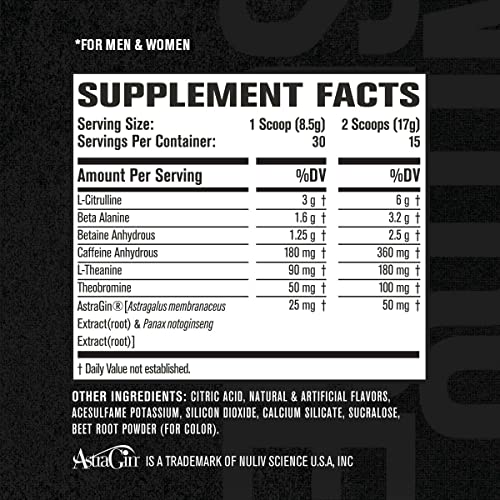 NITROSURGE Pre Workout Supplement - Endless Energy, Instant Strength Gains, Clear Focus, Intense Pumps - Nitric Oxide Booster & Powerful Preworkout Energy Powder - 30 Servings, Strawberry Margarita