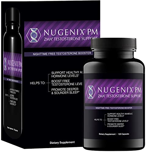 Nugenix PM ZMA - Nighttime Free Testosterone Booster and Sleep Support, 120 Count