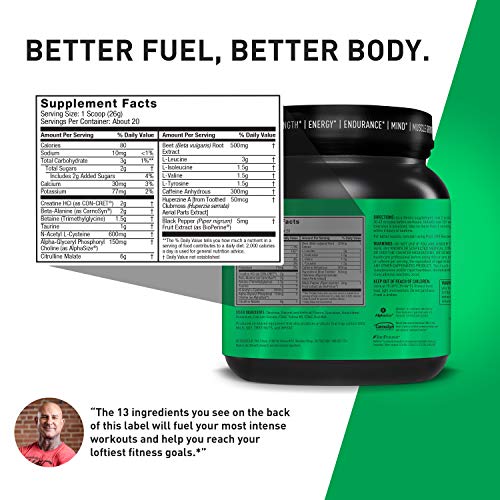 Pre JYM Pre Workout Powder - BCAAs, Creatine HCI, Citrulline Malate, Beta-Alanine, Betaine, and More | JYM Supplement Science | Orange Mango Flavor, 30 Servings