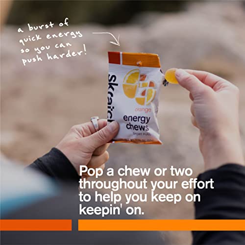 SKRATCH LABS Sport Energy Chews, Orange (10 Pack) - Developed for Athletes and Sports Performance, Gluten Free, Dairy Free, Vegan