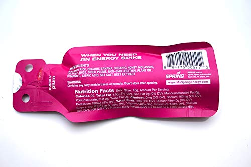 Spring Energy Gel - Power Rush - 20 Ct - Sports Nutrition Energy Gels for Runners