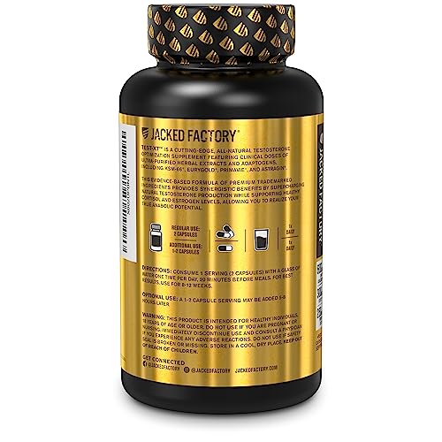 Test-XT Black Testosterone Booster for Men - Boost Energy & Strength - Muscle Builder Supplement w/Premium PrimaVie, KSM 66 Ashwagandha & More - 60 Veggie Pills
