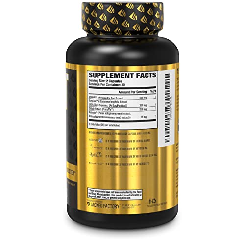 Test-XT Black Testosterone Booster for Men - Boost Energy & Strength - Muscle Builder Supplement w/Premium PrimaVie, KSM 66 Ashwagandha & More - 60 Veggie Pills