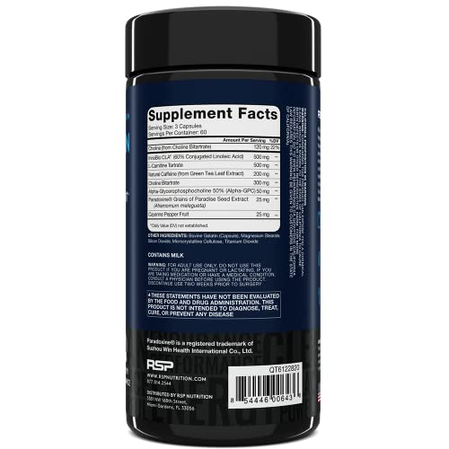 RSP QuadraLean Thermogenic Fat Burner for Men & Women, Weight Loss Supplement, Crash-Free Energy, Metabolism Booster & Appetite Suppressant, Diet Pills, 60 Serv (Packaging May Vary)